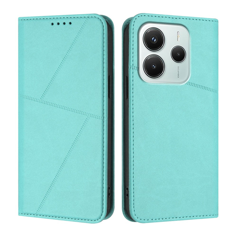 Xiaomi Redmi Note 14 4G (164.84mm) Plånboksfodral Magnetisk stängning Läder Flip mobilfodral med Stativ