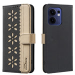 BINFEN COLOR För Oppo Reno13 F 5G (Reno 13 FS 5G) / 4G Läderfodral BF36 Blommönster mobilskal RFID-blockerande Plånboksställ