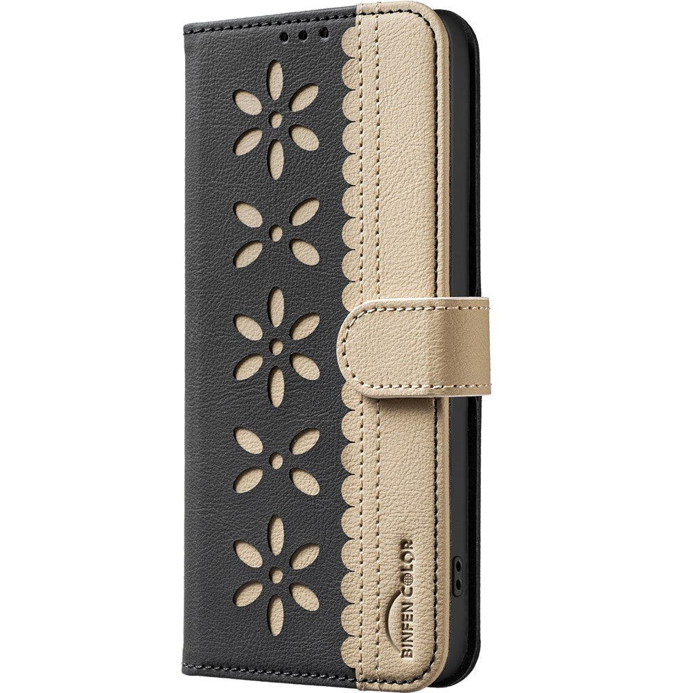 BINFEN COLOR For Xiaomi Poco M7 Pro 5G / Xiaomi Redmi Note 14 5G Leather Case  BF36 Floral Pattern Phone Cover RFID Blocking Wallet Stand