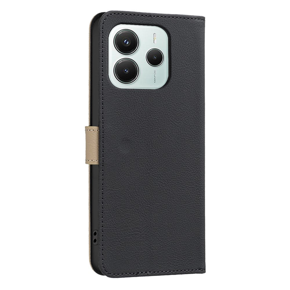 BINFEN COLOR For Xiaomi Poco M7 Pro 5G / Xiaomi Redmi Note 14 5G Leather Case  BF36 Floral Pattern Phone Cover RFID Blocking Wallet Stand