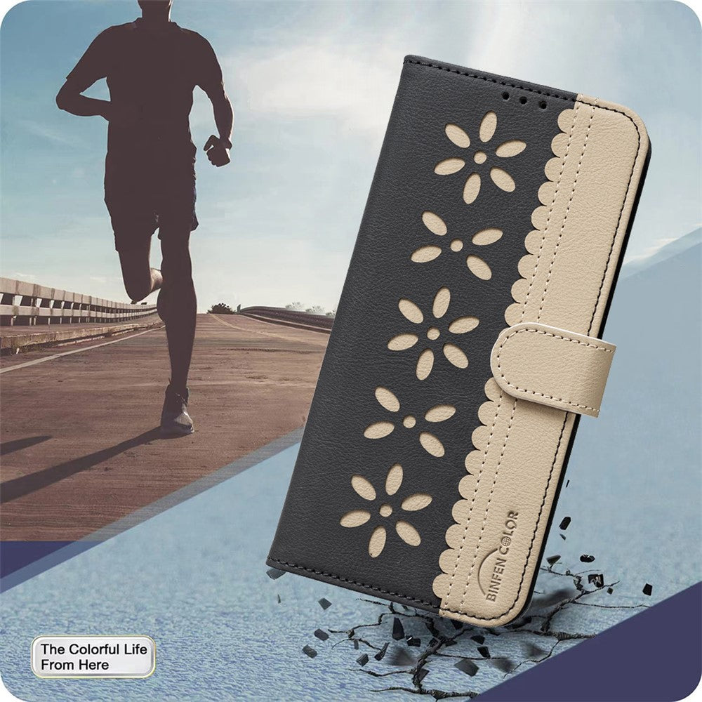 BINFEN COLOR For Xiaomi Poco M7 Pro 5G / Xiaomi Redmi Note 14 5G Leather Case  BF36 Floral Pattern Phone Cover RFID Blocking Wallet Stand