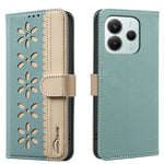 BINFEN COLOR For Xiaomi Poco M7 Pro 5G / Xiaomi Redmi Note 14 5G Leather Case  BF36 Floral Pattern Phone Cover RFID Blocking Wallet Stand