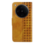 For Oppo Find X8 Pro 5G Leather Case Wallet Stand Grids Imprinted Phone Cover with Strap