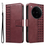 For Oppo Find X8 Pro 5G Leather Case Wallet Stand Grids Imprinted Phone Cover with Strap