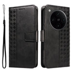 For Oppo Find X8 Pro 5G Leather Case Wallet Stand Grids Imprinted Phone Cover with Strap