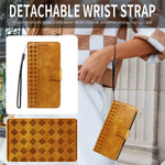 For Xiaomi Redmi A5 NFC (EU) (173.45mm) Leather Case Wallet Stand Grids Imprinted Phone Cover with Strap