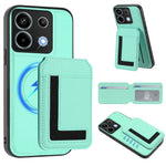 Xiaomi Poco X6 5G / Xiaomi Redmi Note 13 Pro 5G Magnetiskt skal TPU + PU-läder bakstycke med avtagbar korthållare