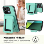 Xiaomi Poco X6 5G / Xiaomi Redmi Note 13 Pro 5G Magnetiskt skal TPU + PU-läder bakstycke med avtagbar korthållare