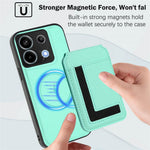 Xiaomi Poco X6 5G / Xiaomi Redmi Note 13 Pro 5G Magnetiskt skal TPU + PU-läder bakstycke med avtagbar korthållare