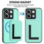 Xiaomi Redmi Note 13 5G Magnetiskt Skal TPU + PU Läder mobil Baksida med Avtagbar Korthållare