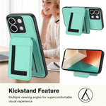 Xiaomi Redmi Note 13 5G Magnetiskt Skal TPU + PU Läder mobil Baksida med Avtagbar Korthållare