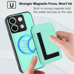 Xiaomi Redmi Note 13 5G Magnetiskt Skal TPU + PU Läder mobil Baksida med Avtagbar Korthållare