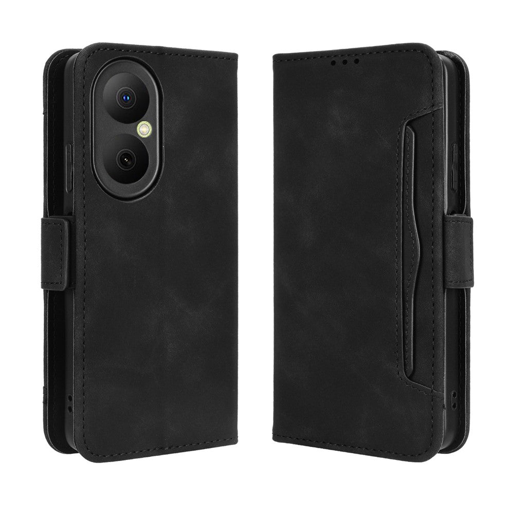 Läderfodral för Huawei Enjoy 80, plånboksfodral med flera kortfack