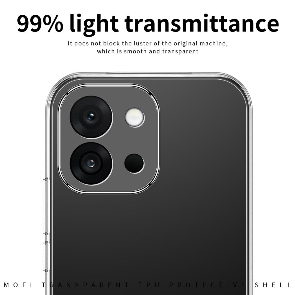 MOFI För OnePlus 13T 5G Genomskinligt mobilskal Ultratunt TPU mobil Baksida
