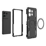 Motorola Edge 50 Pro 5G Magnetiskt Skal Butterfly Armor Hollow Värmeavledande PC + TPU mobilskal