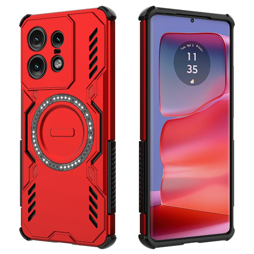 Motorola Edge 50 Pro 5G Magnetiskt Skal Butterfly Armor Hollow Värmeavledande PC + TPU mobilskal