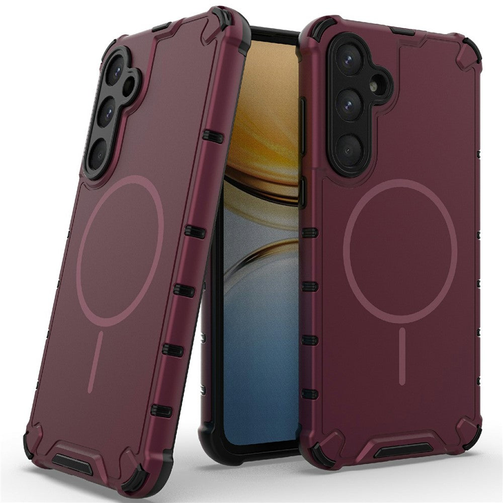 Til Samsung Galaxy A55 5G Magnetisk Etui Varmeafledning Stødsikker TPU + PC Telefonbagcover