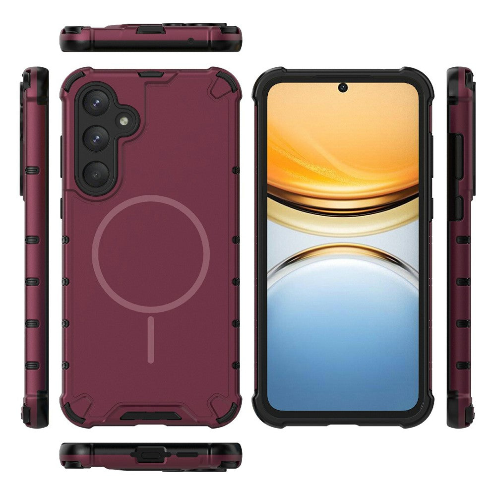 Til Samsung Galaxy A55 5G Magnetisk Etui Varmeafledning Stødsikker TPU + PC Telefonbagcover