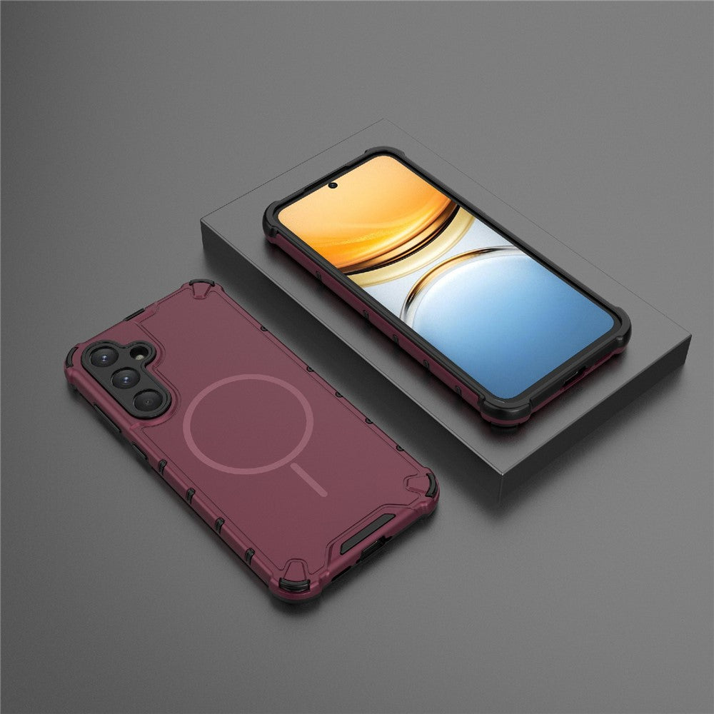 Til Samsung Galaxy A55 5G Magnetisk Etui Varmeafledning Stødsikker TPU + PC Telefonbagcover