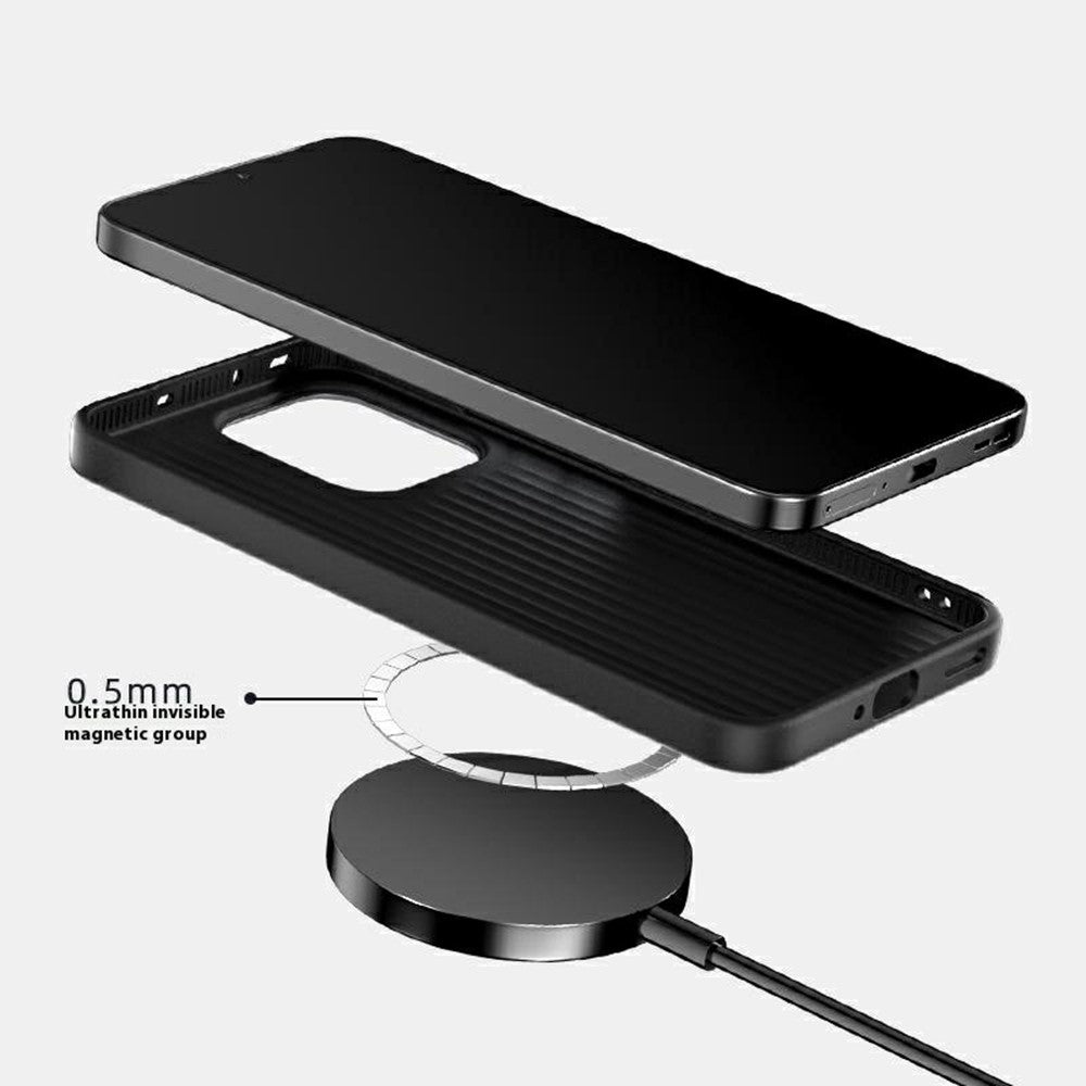 ABEEL For Oppo Reno14 Pro 5G (Global) Magnetic Case Wide Carbon Fiber Texture Back Cover