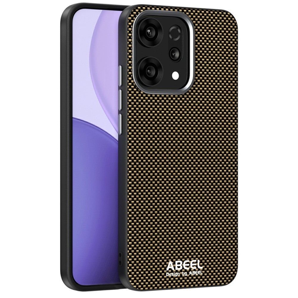 ABEEL For Oppo Reno14 Pro 5G (Global) Magnetic Case Printed PC TPU Aluminum Alloy Leather Phone Cover