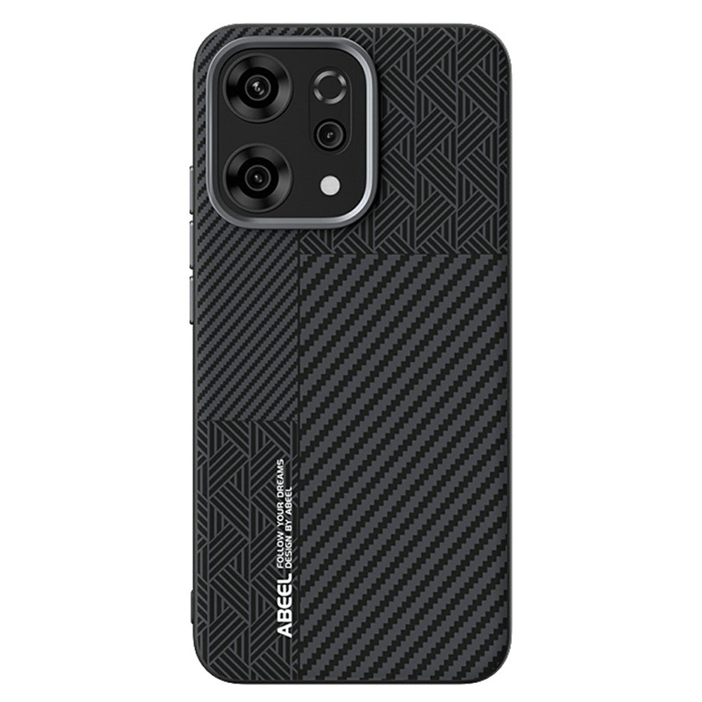 ABEEL Magnetiskt Skal För Oppo Reno14 Pro 5G (Global) PC + TPU + Aluminiumlegering + PU-läder Slimt mobilbaksida
