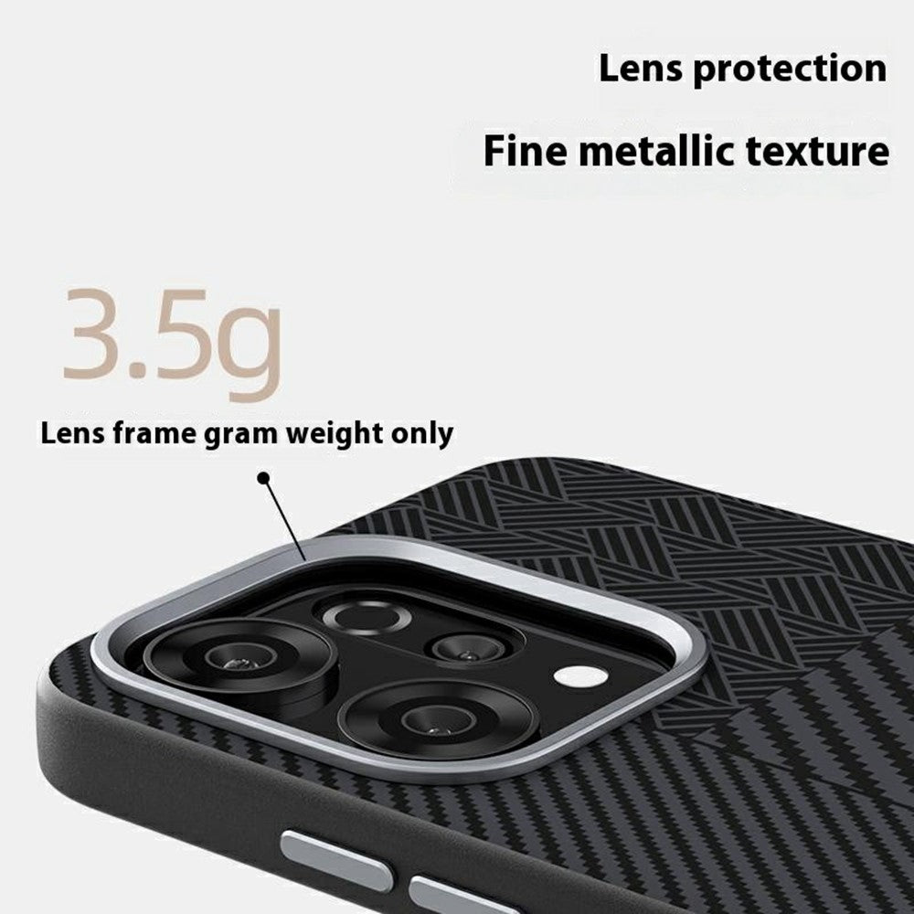ABEEL Magnetiskt Skal För Oppo Reno14 Pro 5G (Global) PC + TPU + Aluminiumlegering + PU-läder Slimt mobilbaksida