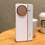 For Xiaomi Redmi K80 5G  /  Poco F7 Pro 5G Case Splicing PC + PU Leather Phone Back Cover with Metal Lens Ring  /  Buttons