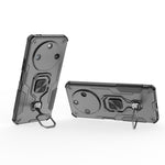 For Honor X60 5G Case Rotatable Ring Kickstand PC + TPU Shockproof Phone Cover