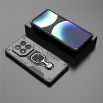 For Xiaomi Redmi Note 14 Pro+ 5G Case Rotatable Ring Kickstand PC + TPU Shockproof Phone Cover