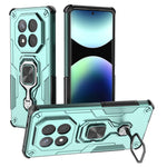 For Xiaomi Redmi Note 14 Pro+ 5G Case Rotatable Ring Kickstand PC + TPU Shockproof Phone Cover