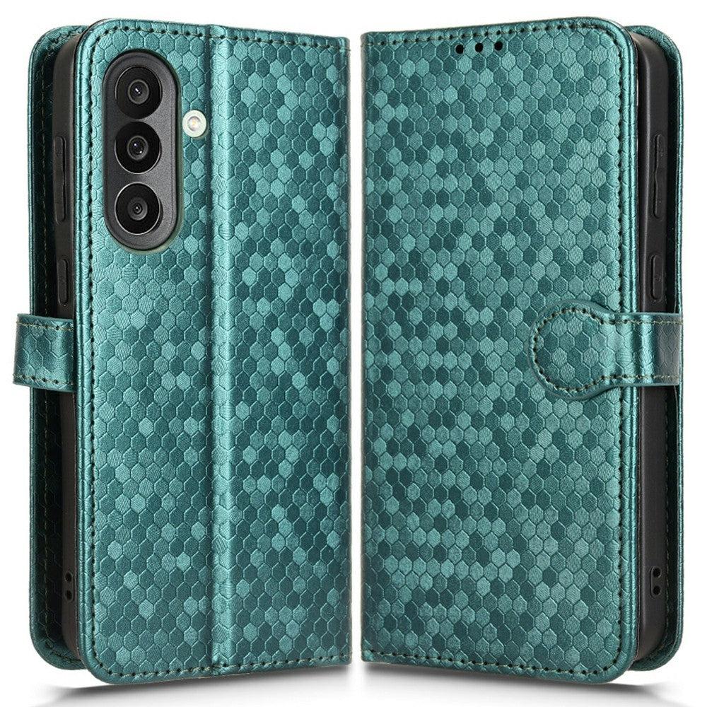 For Samsung Galaxy M56 5G Wallet Case Dot Pattern Imprint PU Leather Phone Cover