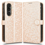 For Samsung Galaxy M56 5G Wallet Case Dot Pattern Imprint PU Leather Phone Cover