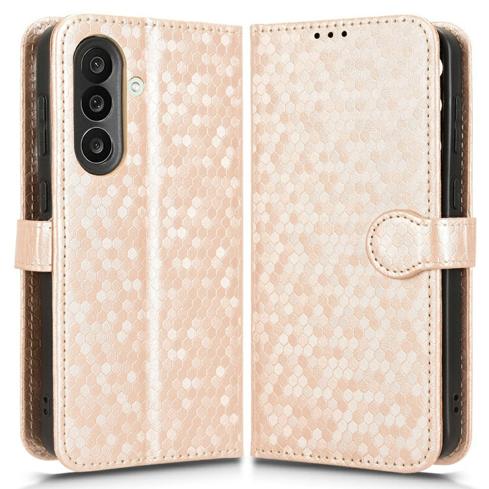 For Samsung Galaxy M56 5G Wallet Case Dot Pattern Imprint PU Leather Phone Cover
