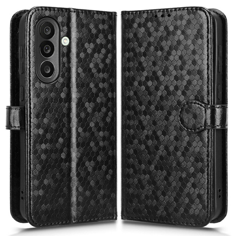 For Samsung Galaxy M56 5G Wallet Case Dot Pattern Imprint PU Leather Phone Cover