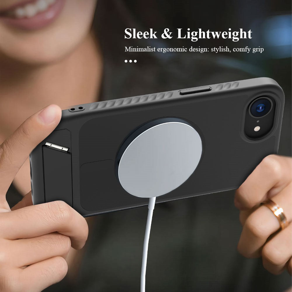 LEREACH Le-Chic Series For iPhone 17e / 16e Case Compatible with MagSafe Kickstand TPU + PC Phone Cover