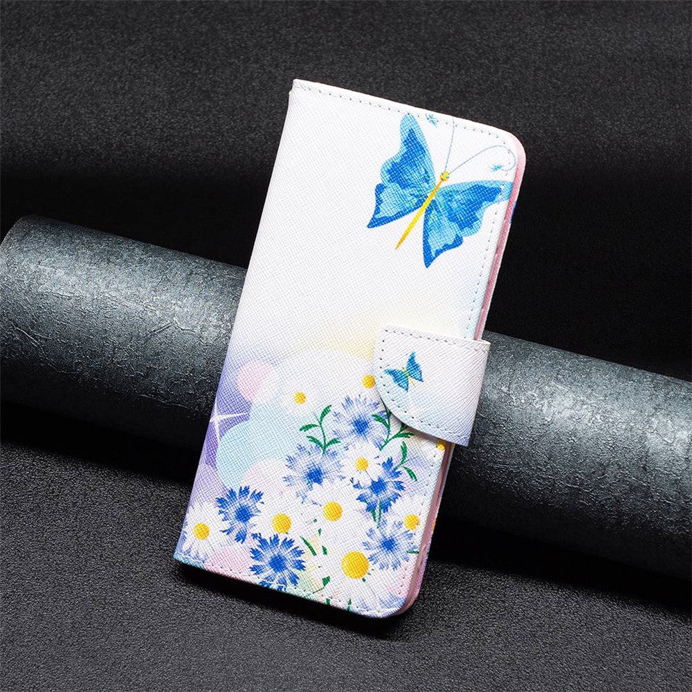 For Oppo A17 4G Phone Case Pattern Printing PU Leather Wallet Stand Cover