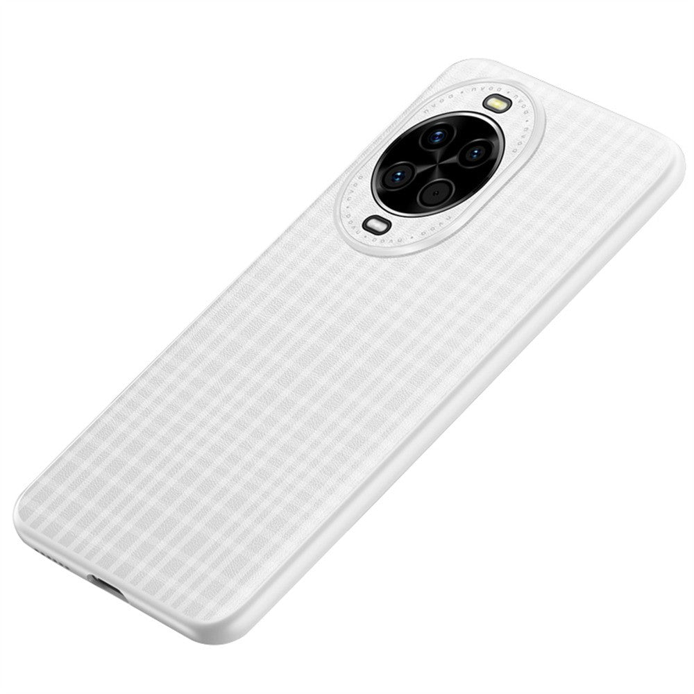 Huawei Nova 14 5G-skal med rutig textur i PU-läder + skyddande TPU-mobilskal