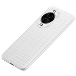 Huawei Nova 14 5G-skal med rutig textur i PU-läder + TPU-skyddande mobilskal