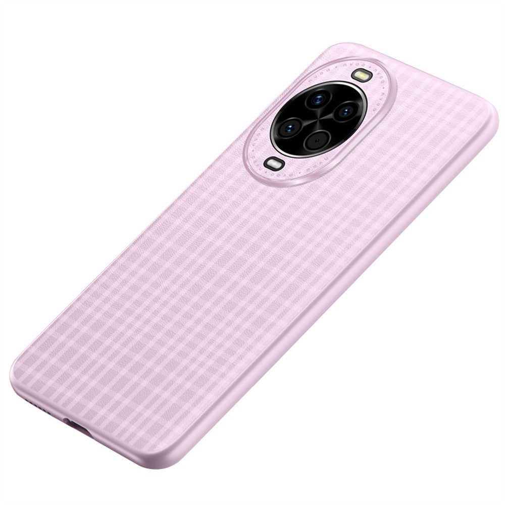 Huawei Nova 14 5G-skal med rutig textur i PU-läder + TPU-skyddande mobilskal