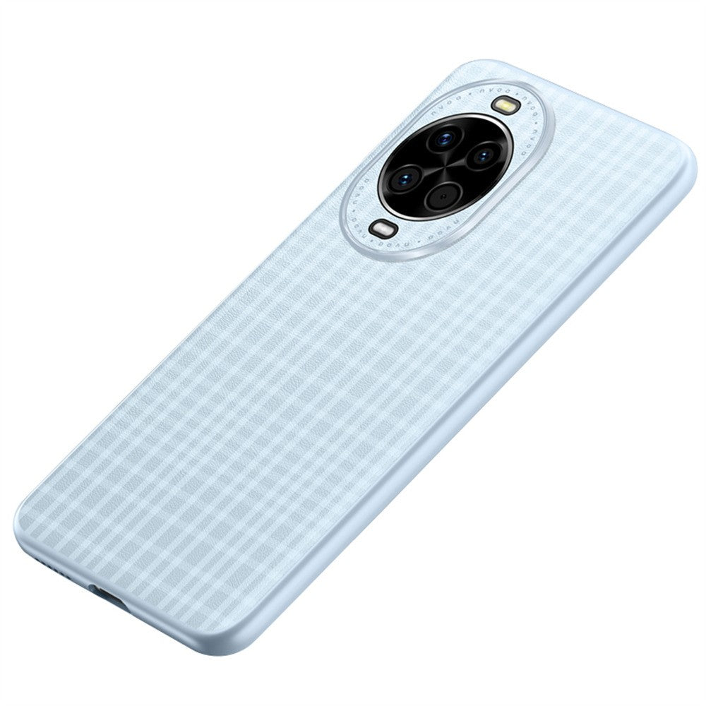 Huawei Nova 14 5G-skal med rutig textur i PU-läder + skyddande TPU-mobilskal