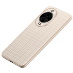 Huawei Nova 14 5G-skal med rutig textur i PU-läder + TPU-skyddande mobilskal
