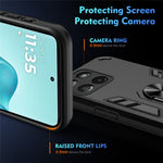 For Motorola Edge 60 Fusion 5G Case PC + TPU Drop Defend Phone Cover with Ring Kickstand