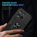 For Motorola Edge 60 Fusion 5G Case PC + TPU Drop Defend Phone Cover with Ring Kickstand