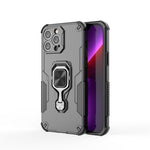 WANLONFENG For iPhone 14 Pro Max Phone Case  PC TPU Back Cover Kickstand with Tempered Glass