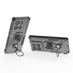 WANLONFENG For Motorola Edge 60 Stylus 5G Phone Case  PC TPU Back Cover Kickstand with Tempered Glass