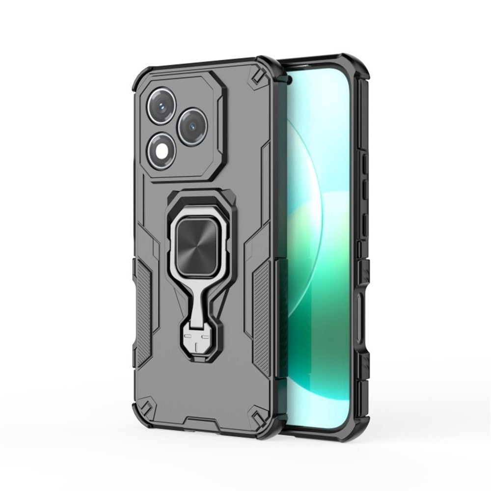 WANLONFENG For Honor 400 Lite 5G Phone Case  PC TPU Back Cover Kickstand with Tempered Glass