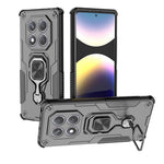 WANLONFENG For Xiaomi Redmi Note 14 Pro 4G Phone Case  PC TPU Back Cover Kickstand with Tempered Glass