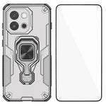 WANLONFENG För OnePlus 13T 5G mobilskal PC TPU Bakstycke Stativ med Härdat Glas