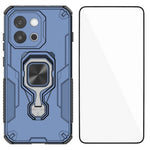 WANLONFENG För OnePlus 13T 5G mobilskal PC TPU Bakstycke Stativ med Härdat Glas